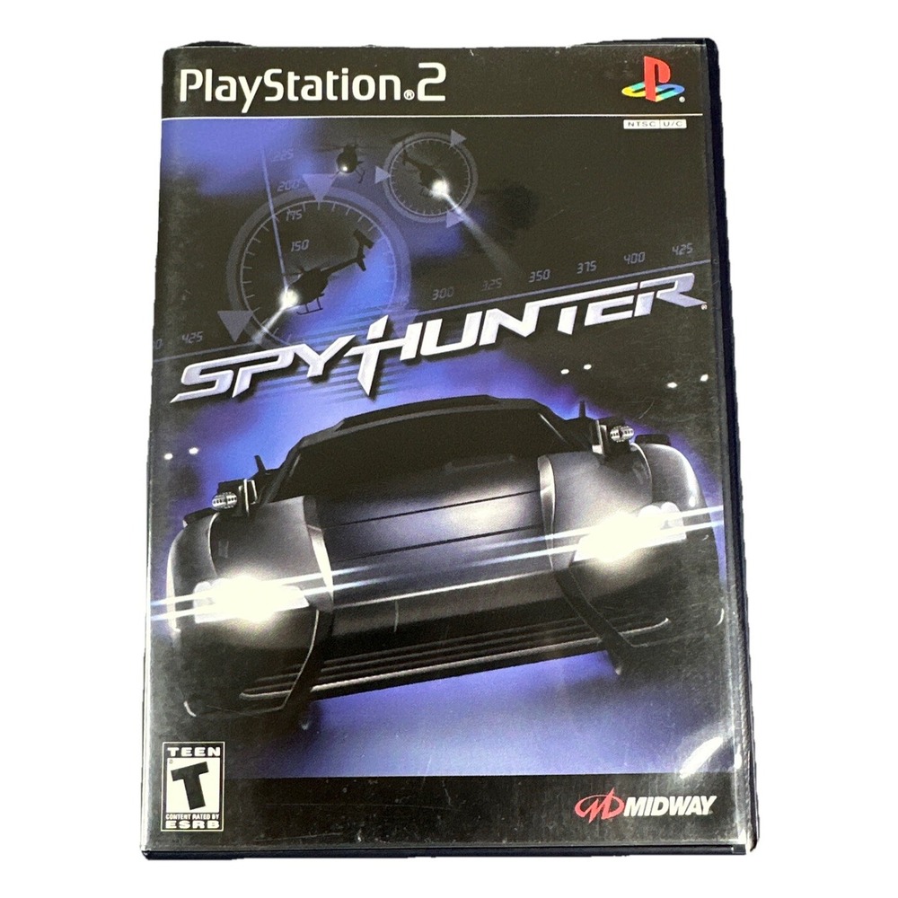 SpyHunter Original Sony PlayStation 2 PS2 2002 CIB Printing Error Manual Midway